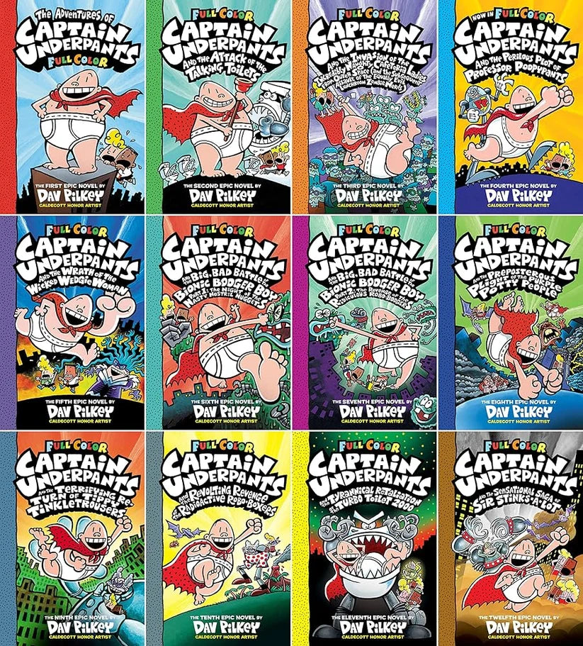 Captain Underpants Books 1-12 Complete series