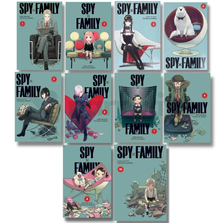 Spy x Family, Vol. 1-10 (Manga) (Yellow Print)